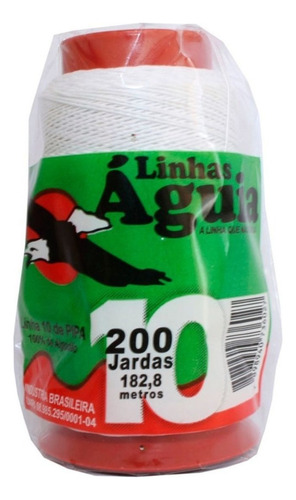 Linha De Pipa 200 Jardas 12 Carretéis 182,8m Branca Águia Cor Branco Lisa