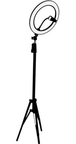 Ring Light Tripé Iluminador Led Portátil 26cm + Tripé 210cm