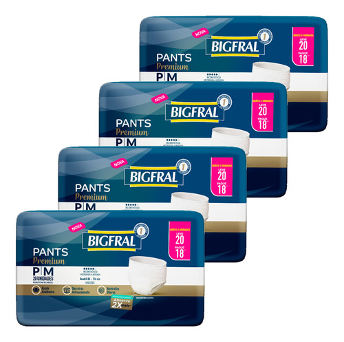 Pack X 4 Ropa Interior Desc Bigfral Pants Premium X 20 P - M