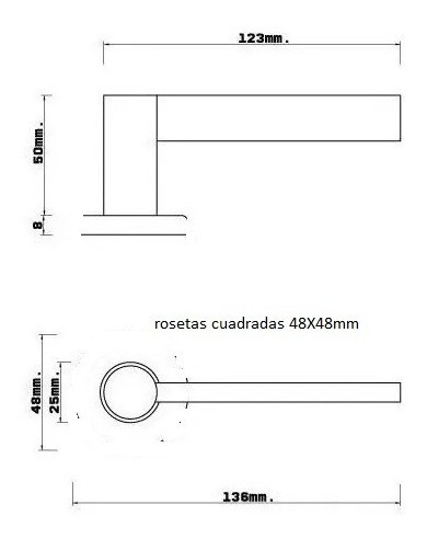 Imagen 4 de 4 de Manija Doble Balancin Aqua Quadra 42294g Color Negro Mate