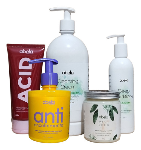 Kit Abela Hope Shampoo 1l Condicio M Butter 250g Acid E Anti