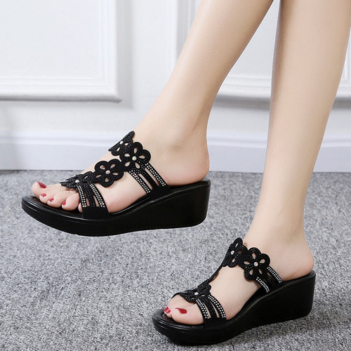 Zt Cuñas De Estilo Bohemio Slipper Mujer Casuales Zapatos