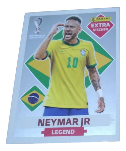 World Cup Qatar 2022 Sticker Panini Extra Plata Neymar Jr 