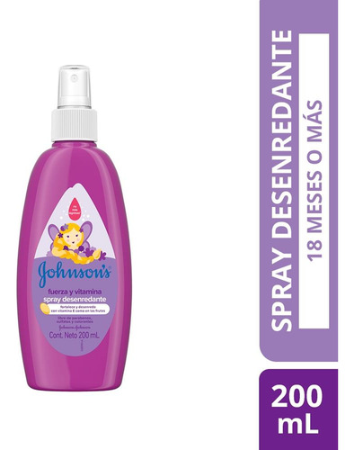 Spray Peinado Para Niños Johnson's® Fuerza Y Vitamina X200ml