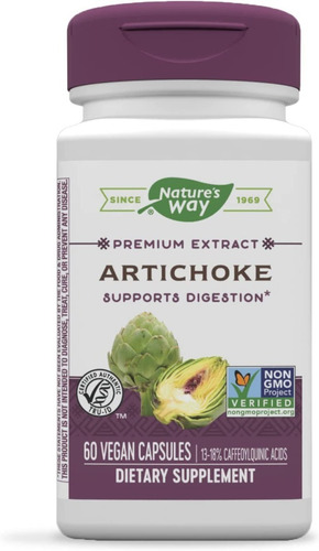 Nature's Way Extracto Premium Alcachofa X 60 Cáps