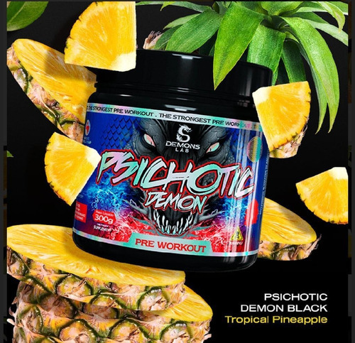 Pré Treino Psichotic - Dragon Demons Lab 300g Sabor Tropic Pineapple