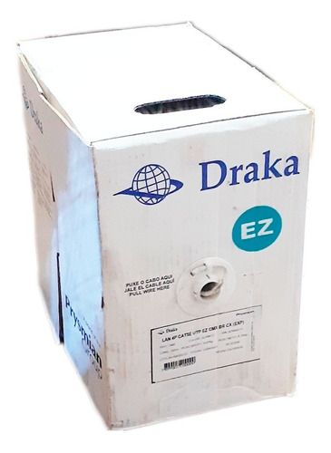 Draka Cable Utp Cat 5e Blanco Interior Rollo 100m 100% Cobre