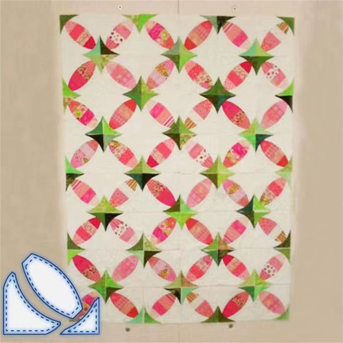 Juego De Reglas Para Cortar Colchas En Forma De Abanico, 3 U