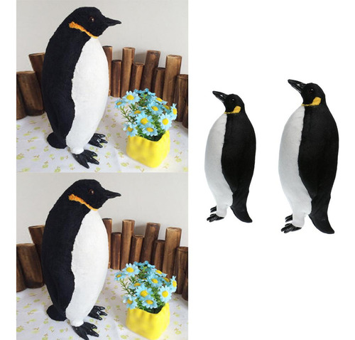 Estatua De Pingüino Con Plumas Artificiales For El Hogar, 2