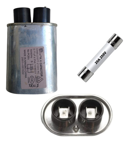 Capacitor Microondas 0.77 Uf 2100v Con Fusible 20a 250v
