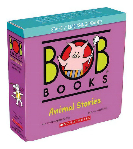 Bob Books - Animal Stories Box Set Phonics, Ages 4 And Up, Kindergarten (stage 2: Emerging Reader), De Lynn Maslen Kertell. Editorial Scholastic Inc., Tapa Blanda En Inglés