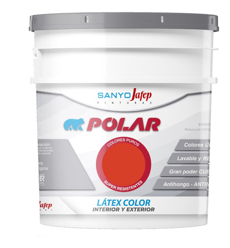 Látex Polar Color Naranja Holandés 0,5lt Sanyo Jafep Envíos