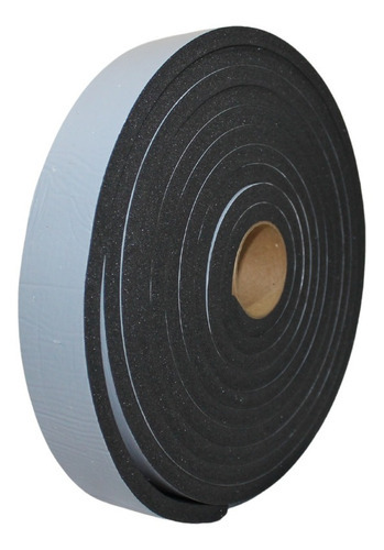 Fita De Vedação Espuma Pvc Adesivado 30mmx5mm- Rolo 30 Mt Cor Preto Liso