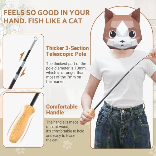 Cat Teaser Wand Toys Rosaui Interactive Bird Para Gatitos