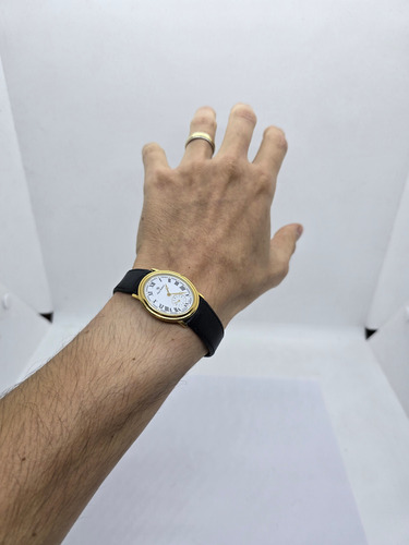 Reloj Paul Richard Baño Oro Cristal Zafiro Dama/unisex Suizo Negro Dorado Blanco (Usado)
