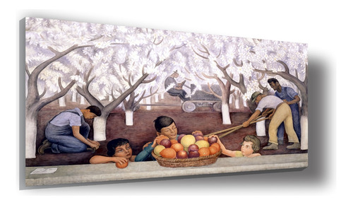 Cuadro Canvas Bastidor Diego Rivera Almendros En Flor 60x100
