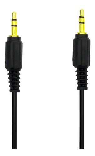 Cable Auxiliar 3 Metros Jack 3.5 Plug Negro / Tecnocenter