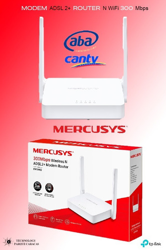 Imagen 2 de 5 de Módem Router Wifi N Adsl2+ 300 Mbps Mercusys By Tplink