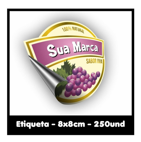 Imagem 1 de 1 de Etiqueta/rótulo Adesivo Até 8x8cm - 250und