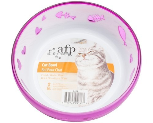 Imagen 2 de 4 de Bol Comedero Para Gato - 190 Ml Color Rosado