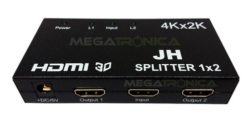 Splitter Hdmi 1x2 4k2k 1080p Amplificado Activo C/fuente Hd