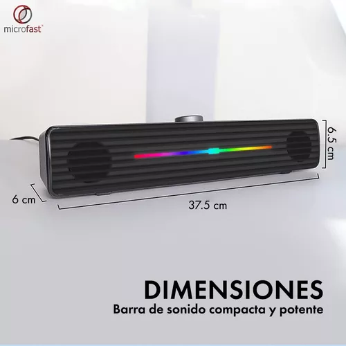 Parlante Barra Sonido Bluetooth Rgb Potente Tv Pc Notebook