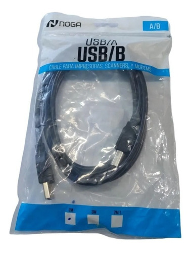 Cable Usb Impresora Multifunción Pc A/b 2.0 2 Metros Noga Ep