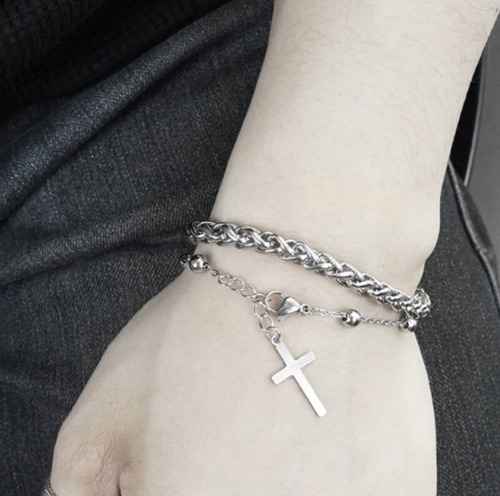 Brazalete Pulsera Cruz Jimin Bts Kpop Moda Coreana Unisex (Usado)