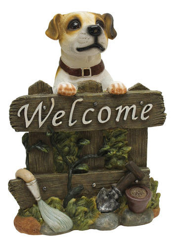 Estatua Bienvenida Para Perro