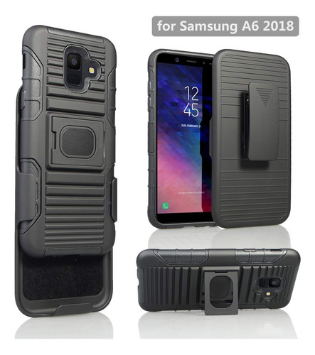 Funda Resistente Absorcion Golpe Para Galaxy A6 2018 Soporte