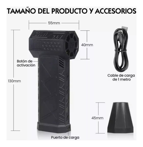 Ventilador Turbo Mini Jet Dry De 130000 Rpm