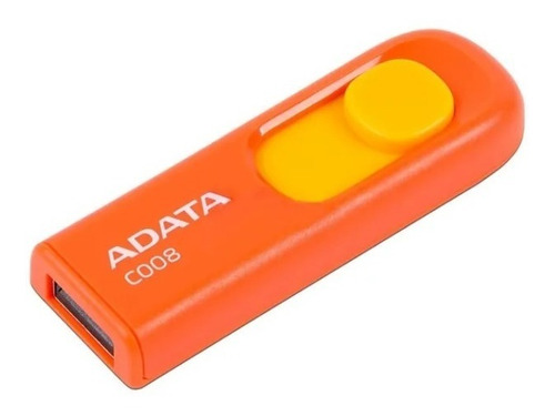 Memoria Usb  Adata 32 Gb 2.0 Retractil C008 Naranja Ac008 /v