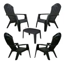 Comprar Juego De 4 Sillones Sofas Reforzados Negros Miami+1 Mesa Rat