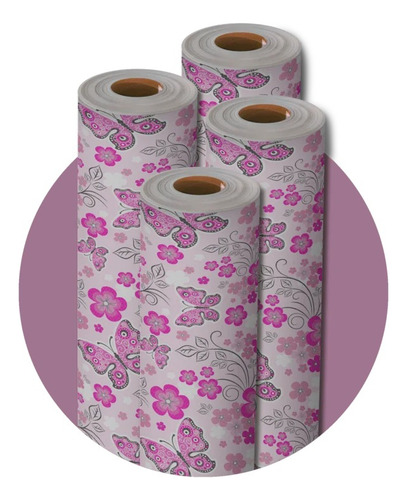 10 Toalhas De Mesa De Tnt Borboleta Rosa Supper - 70x70cm