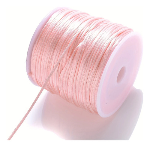 Cordón De Seda 3mm Cola De Rata Bisutería Todos Los Colores Rosa Claro
