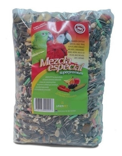 Imagen 2 de 6 de Mezcla Especial Loros Guacamayos Aves Union Pet 2kg