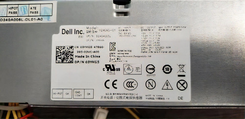 Dell H240AS-01 fuente de poder 240W de ATX