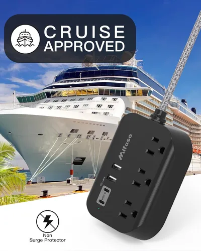 Multitoma Extensión, 3xca + 2xusb-a + 2xusb-c, 153cm, Negro