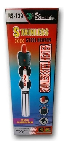 Calefactor De Agua 100w Acero Sumergible Peceras Hidroponía