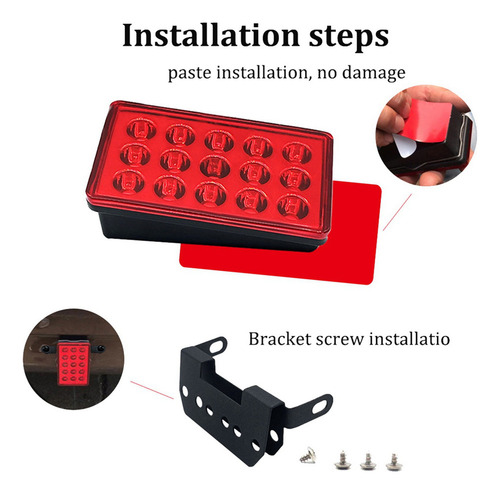 C 2 Luces Led De Freno De Coche, 15 Led, Estilo F1, Universal