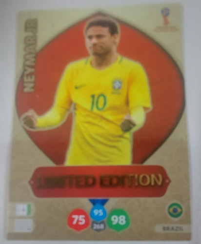 Carta Neymar Jr Limited Edition Adrenalyn Xl Rusia 2018