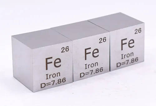 Cubo De Elemento Tabla Periodica 1 Hierro Para Enseñanza