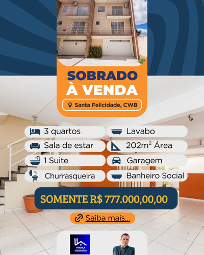 Tríplex Com Ático Em Santa Felicidade 202m², 3 Quartos (1 Suíte) Conforto E Sofisticação Em Curitiba!