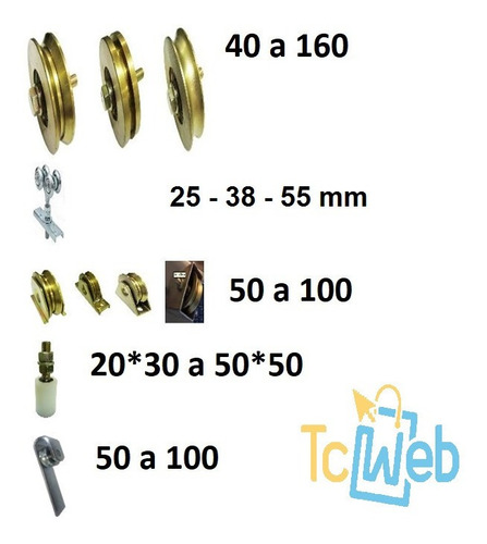 Rueda Para Porton Corredizo Hierro 40 V Con Tornillo