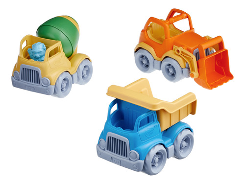 Green Toys Paquete De 3 Camiones De Construccion