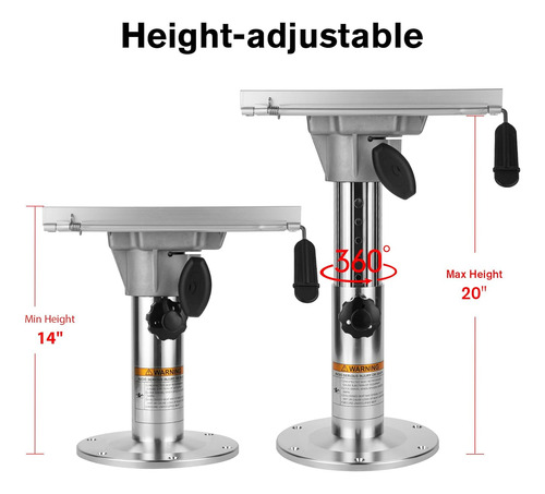 Pedestal De Asiento De Barco Con Tobogán, Altura Ajustable D