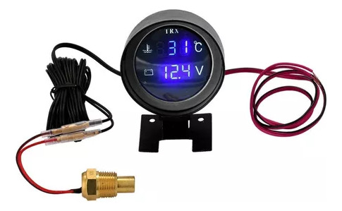 Reloj Medidor De Temperatura Y Voltaje Digital 12v 24v