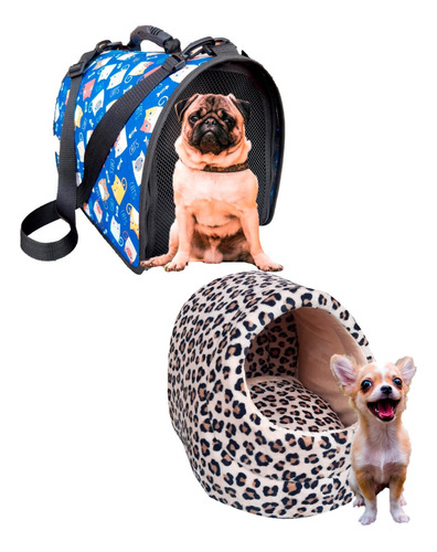 Bolso Combo  Guacal Cargador Maletín Mascotas Perro ( M )