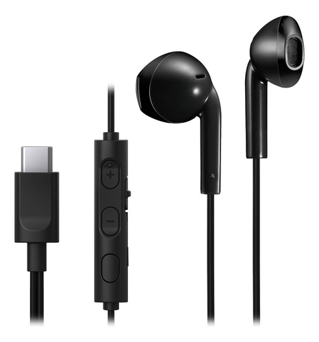 Jvc Auriculares Con Cable Usb-c Sin Retardo Para Videos Y Juegos, Dac Integrado Reduce El Ruido Y Mejora La Calidad Del Sonido, Controladores De Neodimio De 10,7 Mm De Diámetro, Hafr17ucb (negro)