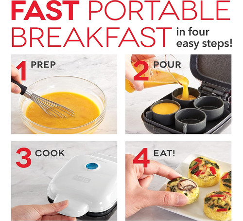 Dash - Cocinadora De Huevos Deluxe Bite Maker Negro